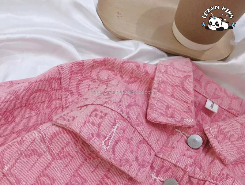 LEZONKIDS - Wholesale Custom Cute Little Girl 2 Piece Kids Denim Sets